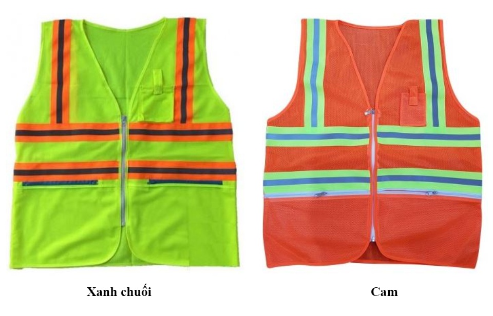 Áo phản quang lưới – khóa kéo