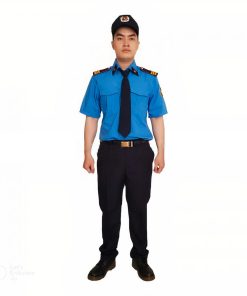 Đồng phục bảo vệ xanh dương BV02-TA tay ngắn