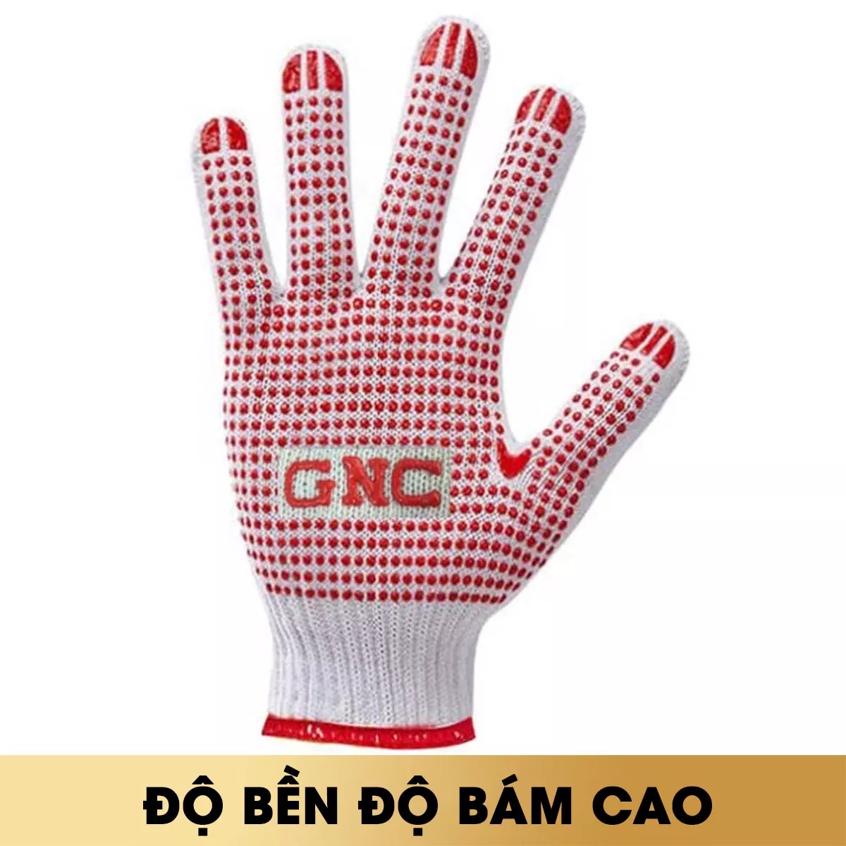 Găng tay sợi phủ hạt nhựa 70g GNC