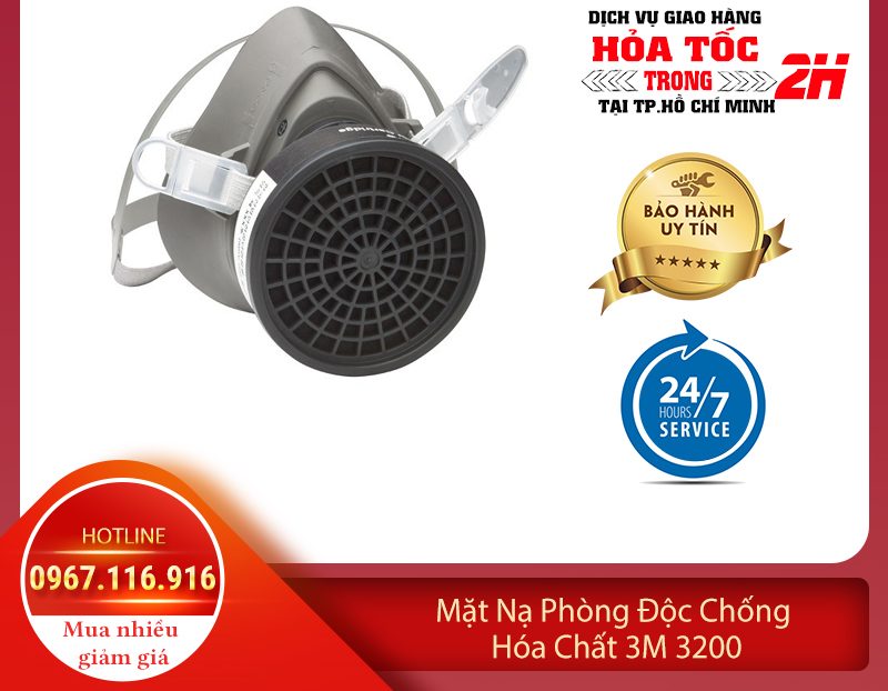 Mặt nạ phòng độc hóa chất 3M 3200