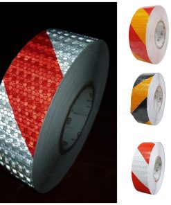 Băng dính phản quang tổ ong sọc chéo 5cm*45mét